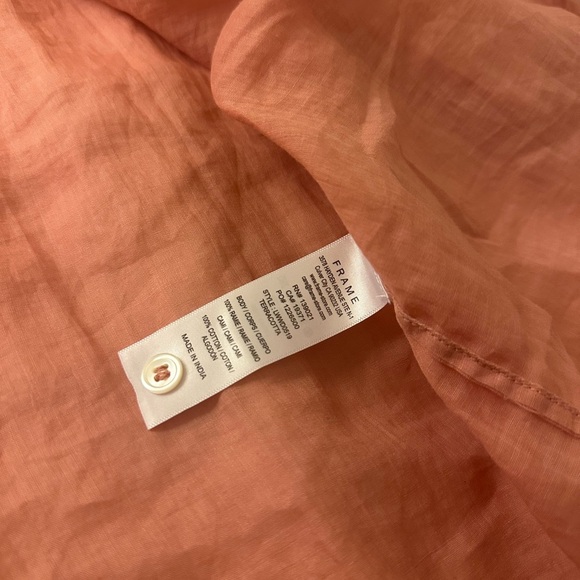 Frame Retail $398 Lauren Ramie Mini Dress - Terracotta Medium - Picture 4 of 5